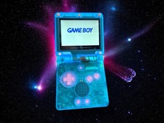 Custom Clear Blue Color Gameboy Advance SP IPS V2/V5 Backlit USB-C Mod Console