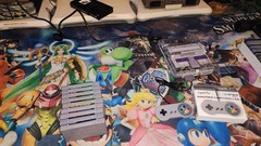 Super Nintendo 1 Chip SNES Console Bundle 1CHIP-01 Clear Shell Retrovision Look!