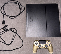 Sony PlayStation 4 Console Black with Gold Controller, HDMI, Wi-Fi Capability