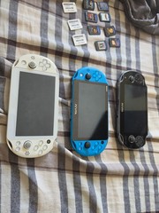 Sony Vita lot Glacier White 2000 series, jet blue 2000 series, black 1000 series