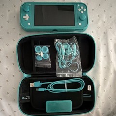 Nintendo Switch Lite Turquoise 32GB Handheld Console w/ Case USB-C Cable+kit