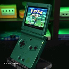 Green Nintendo Game Boy Advance GBA SP IPS V2 and Usb-C MOD – Rayquaza