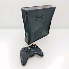 Microsoft Xbox 360 S Slim Black Console 1439 No HDD Tested + Controller+ PowerS