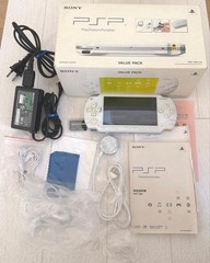 PSP Screen In Good Condition Psp-1000 Ceramic White Value Pack No Battery Japan