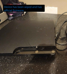 PlayStation 3 PS3 Slim 120GB Console Only WIth Cords Tested Working Read