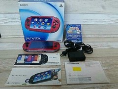 PlayStation PS Vita Wi-Fi game Console Red PCH-1000 ZA03 Japan game F/S