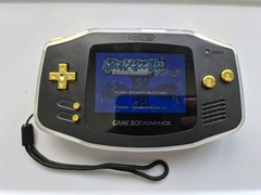 Nintendo Game Boy Advance GBA ITA Backlit Mod USB-C Black/Gold