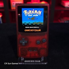 Clear Red Gameboy Color Console OLED Touch Screen GBC Game Boy