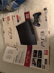 PS3 Slim 160GB BOX ONLY NO CONSOLE CORDS CONTROLLER MANUALS
