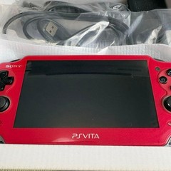SONY PS Vita Console PCH-1000 WiFi Model Cosmic Red with Box Tested